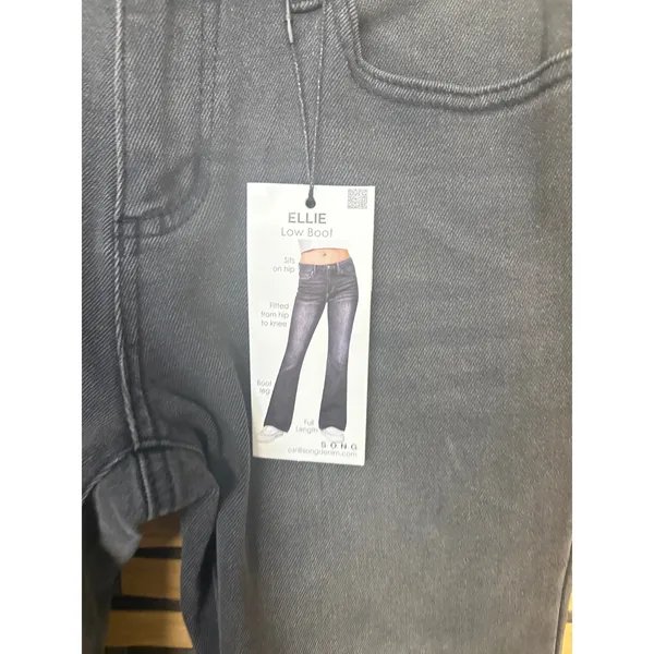 S.O.N.G. Ellie Low Bootcut Black‎ Jeans Size 7/28 - Image 6