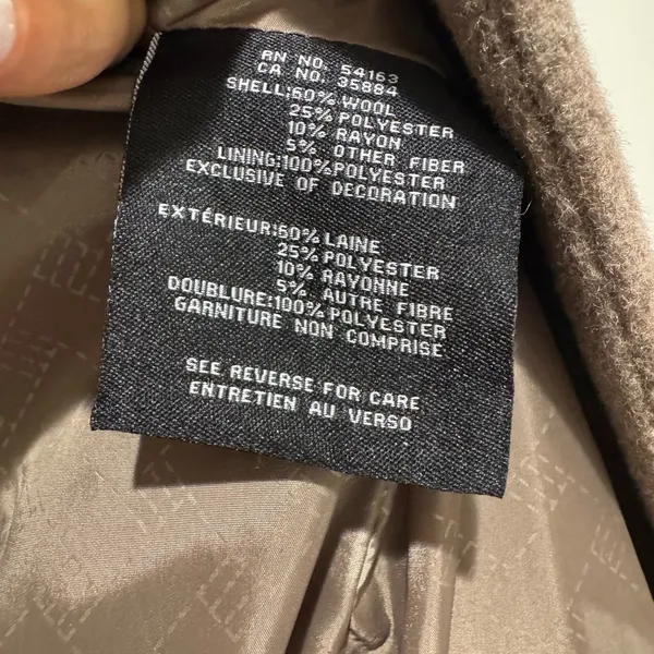Cole Haan Tie-waist Wool blend Wrap coat - Image 9
