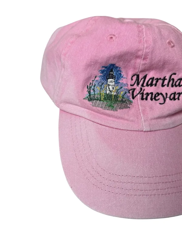 Martha's Vineyard Pink Golf Fishing Hat Ball Cap‎ Strap Back Adjustable - Image 7