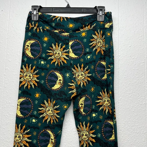 Sun & Moon Flared Leggings Womens Large High Rise Festival Boho Hippie Cosmo - Image 7