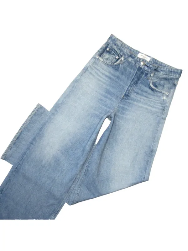 NWT rag & bone Miramar Sofie in Raily Wide Leg Photo Print Faux Jean Pants 33 - Image 6