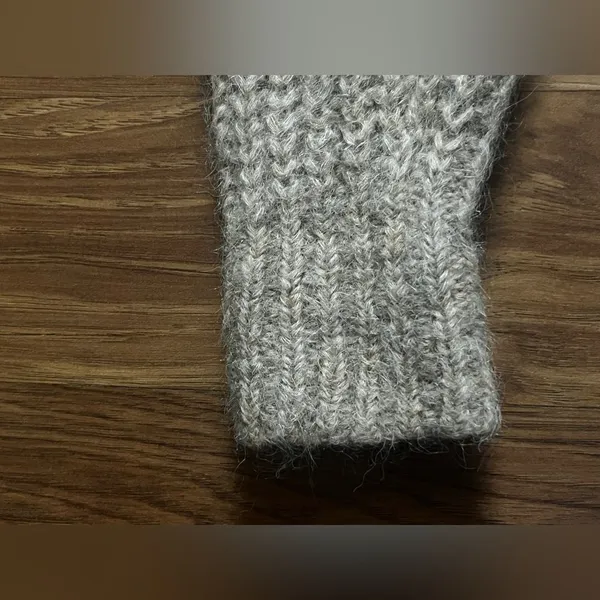 Abercrombie & Fitch Sweater Beige Tan Alpaca Blend Crop Cable Knit Sz Xs - Image 6