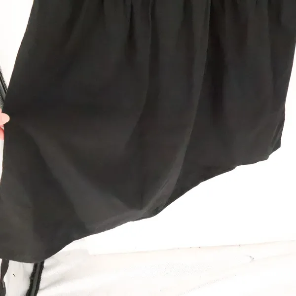 French Connection Tiered Maxi Dress Womens Size XS Black Puff Sleeve Pockets - Image 12