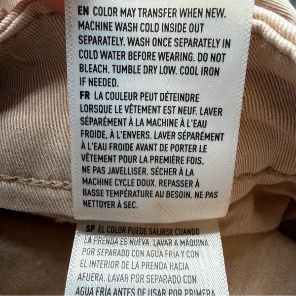 American Eagle Super High Rise Baggy Wide Leg Chino Pants Beige 6 Short - Image 10