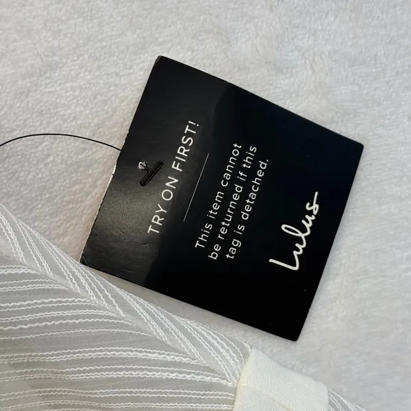Lulus White Dress Sleeveless Fit & Flare Sheer Detail‎ Party Cocktail S - Image 4