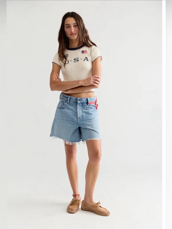 Free people x ragabond Farrah flag tee NWT XS $78 - Image 3