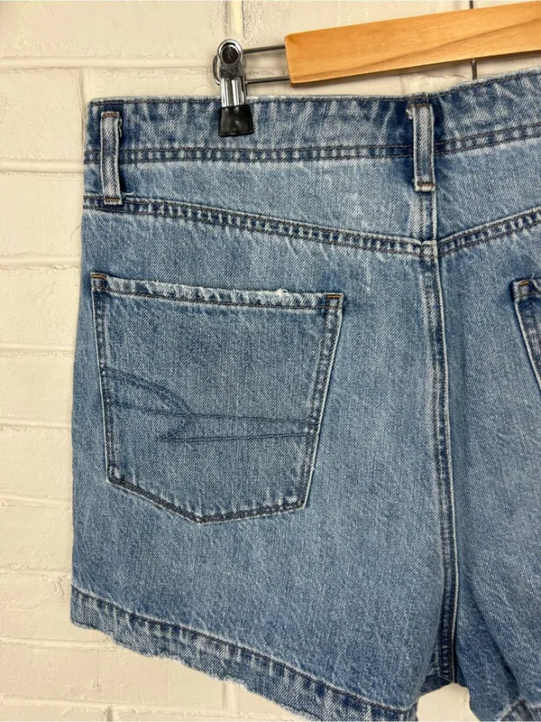 American Eagle Cotton Denim Mom Shorts Plus Size 16 - Image 11