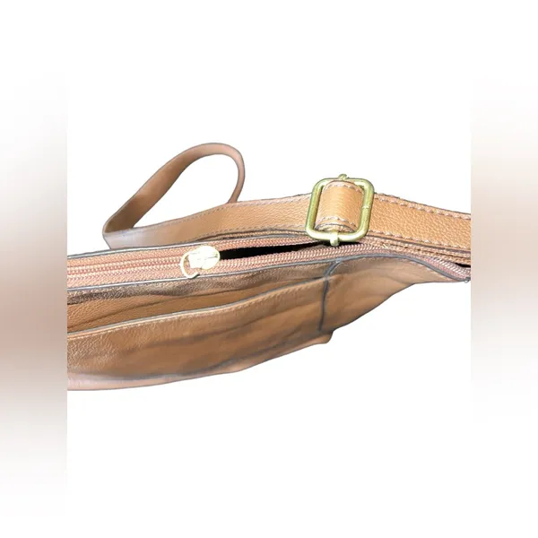 Fossil Brown Leather Crossbody Bag - Image 6
