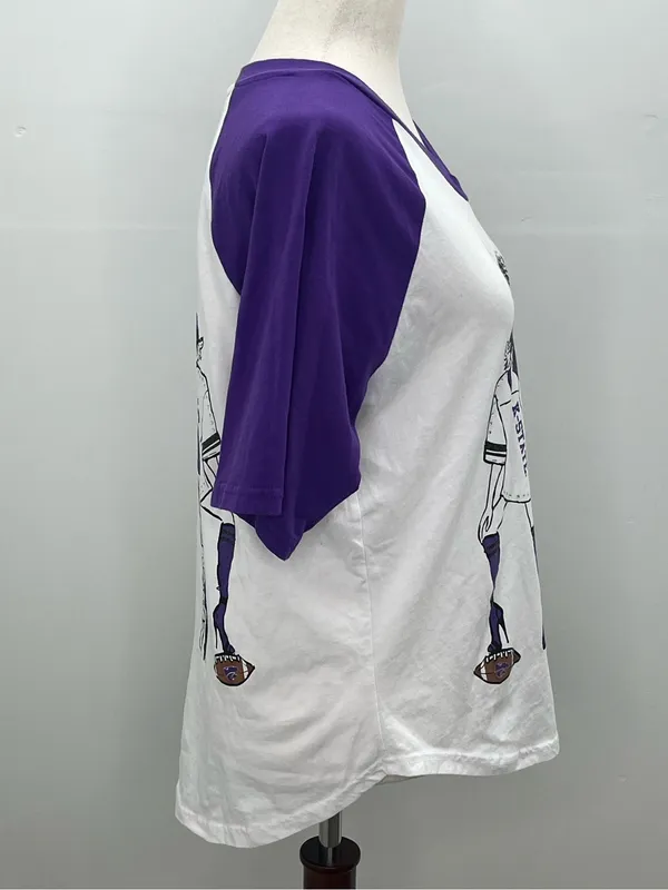 Gameday Gear 4 Her Womens K-State Wildcats Rhinestone V-Neck Raglan Shirt Small - Image 7