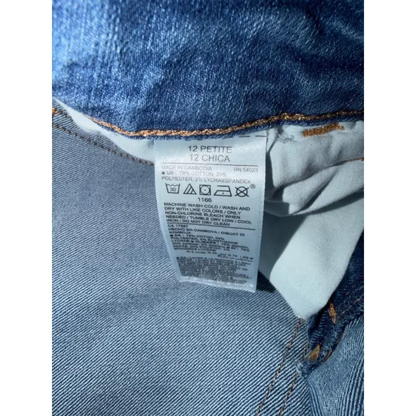 Old Navy Blue Super Skinny Mid-Rise Jeans 12P - Image 5