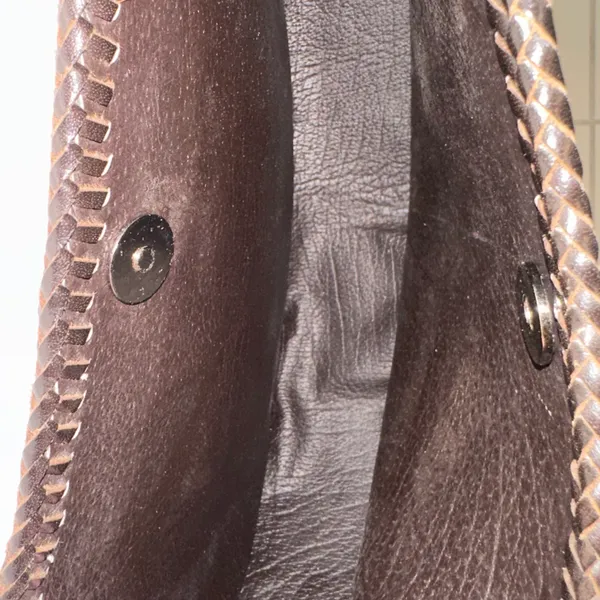 NEW Handmade Dyed Cowhide Leather Cossbody Purse Steer Cow Rust Western Orange - Image 10