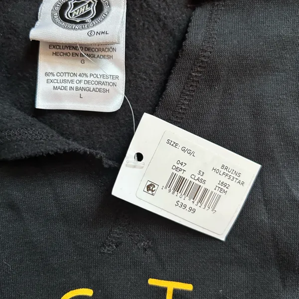 NHL Boston Bruins Black Hoodie - Image 3