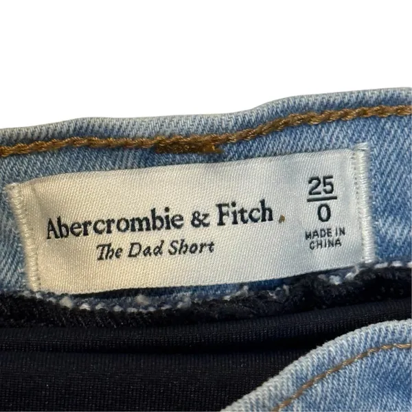 Abercrombie & Fitch Womens Short Jeans The Dad Maternity Denim Blue 25/0 NWT - Image 6