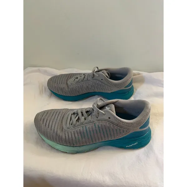 Asics Women's Dynaflyte 2 Womens Size 7.5 Running Shoe Gray Teal FlyteFoam - Image 5