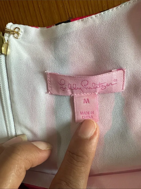 Lilly Pulitzer Pink Floral Print Midi Dress - Image 6