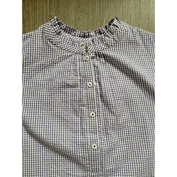 Rungolee Jacqueline‎ Dress Womens XL Purple Gingham Midi Ruffle Cottagecore NWT - Image 5