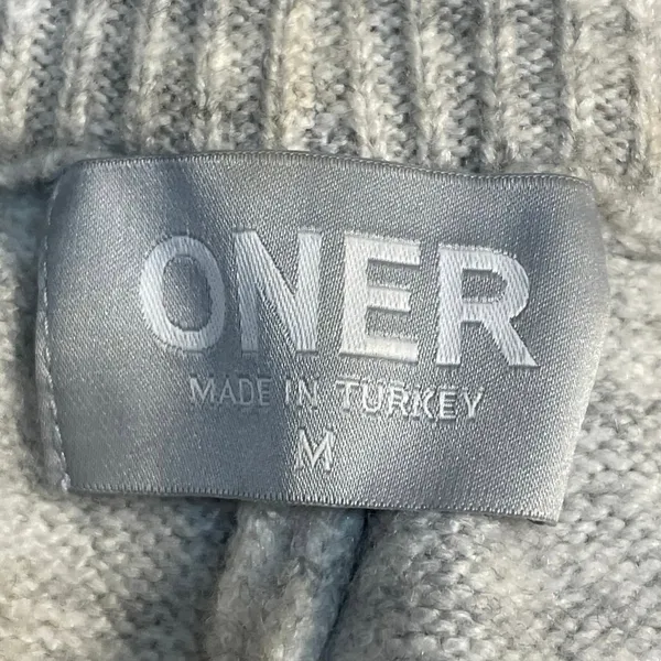 Oner Active Women's Gray Knit High Waisted Wide Leg Baggy Palazzo Sweat Pants Size M - Image 4