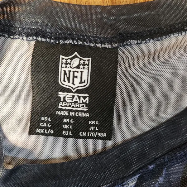 NFL Dallas Cowboys Sheer Mesh Long Sleeve Bodysuit, Size L. - Image 4