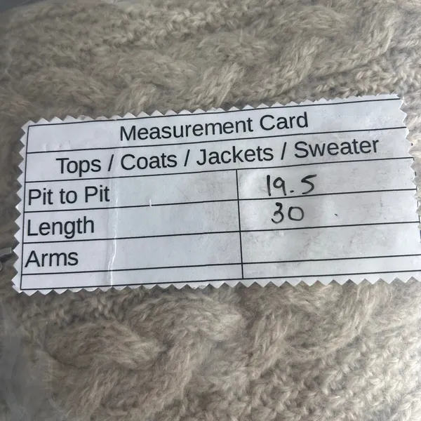 Vintage Aran Crafts Merino Cardigan Cream Large‎ - Image 7