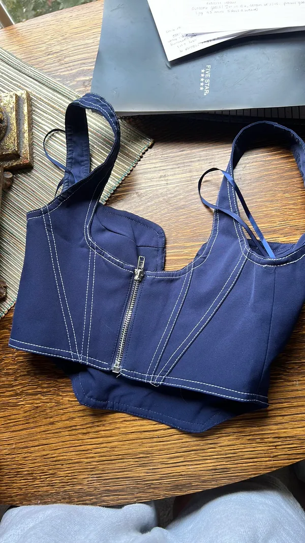 Blue White Fox Top  - Image 3