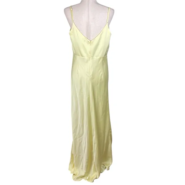 NEW Birdy Grey Jay Matte Satin Dress Lemon Sorbet Yellow Size Large Bridesmaid - Image 3