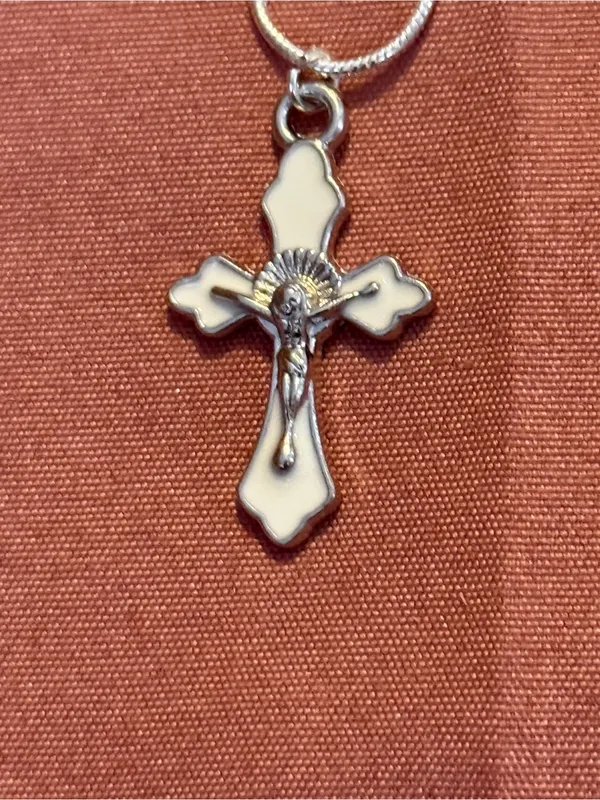 Sterling Silver Cross Pendant Necklace - Image 2