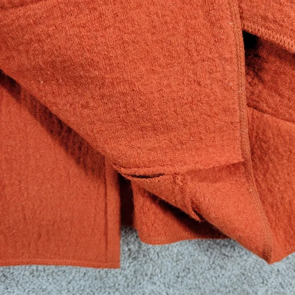 Sandro Sportswear Womens Coat Jacket Large Orange Wool Double Breasted Belted - Image 12