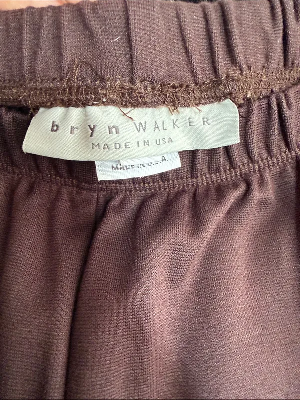 bryn walker Oliver Chocolate Brown Lantern Barrel Pull On Modal Pants Medium - Image 3