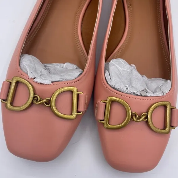 Asos Design slim square toe pink ballet flat shoes women’s Size 8 - Image 5
