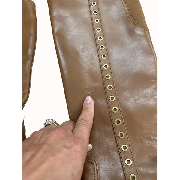 Michael Kors women’s over knee brown studded leather boots size 10M SKU 4654 - Image 9