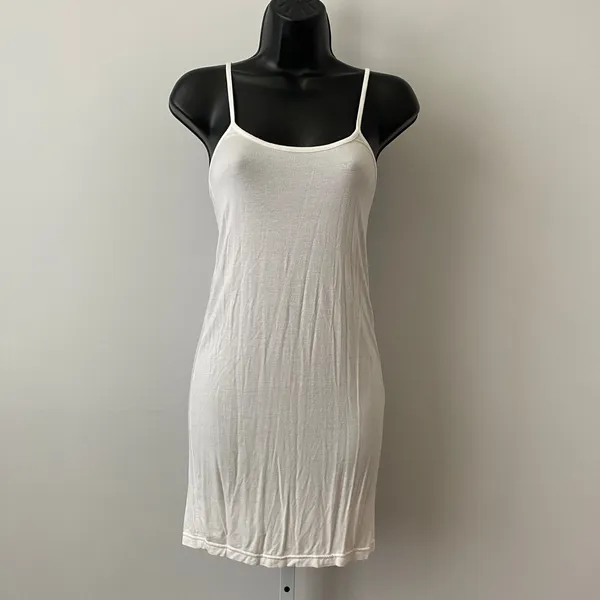 David Lerner Flowy Beachy Relaxed Coastal Clean Sheer Dress Set M White - Image 4