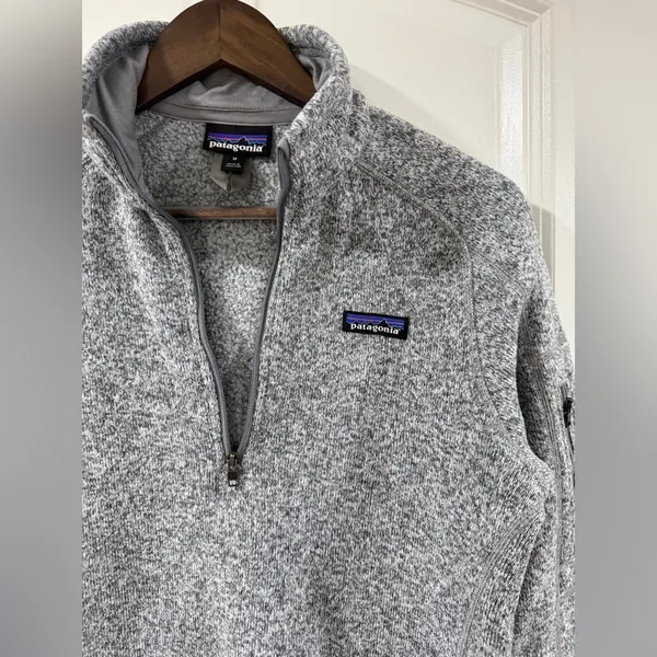 Patagonia Better Sweater Women’s Medium 1/4 Zip Gray Fleece Pullover - Image 10