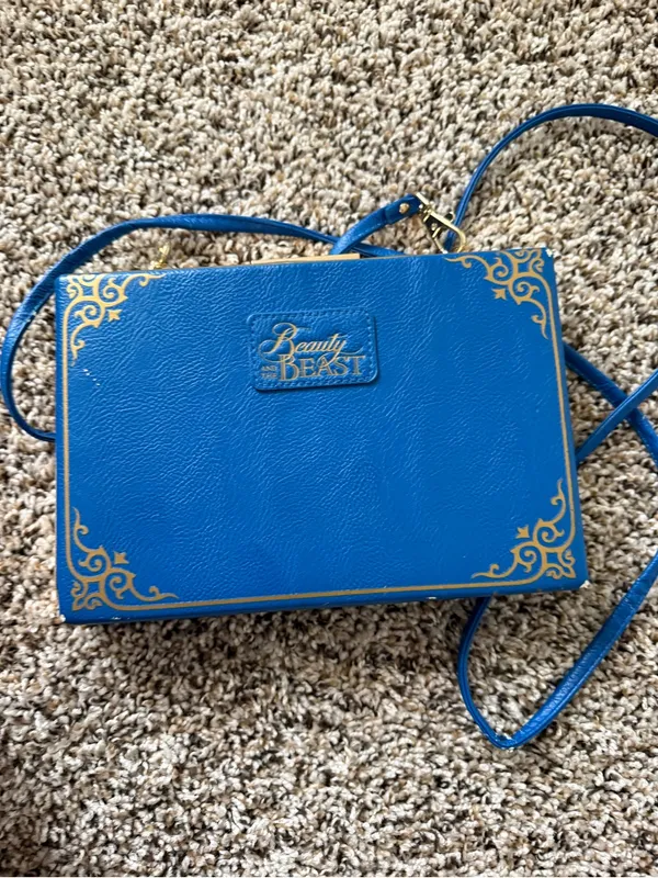 Disney Beauty and the beast retired Loungefly book clutch purse crossbody - Image 5