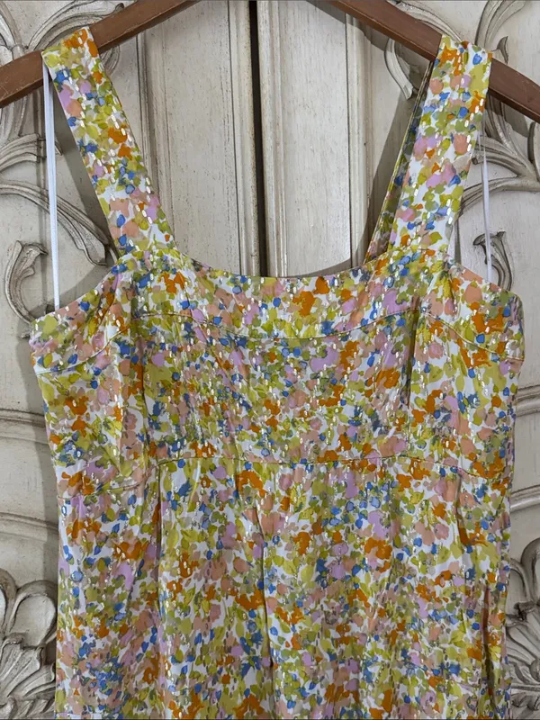 MSK Floral Yellow Rayon Sundress - Lightweight Women's Dress Size Medium - Image 9