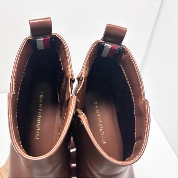 Tommy Hilfiger‎ Womens Imiera Faux Leather Ankle Booties Brown Size 7.5 - Image 10