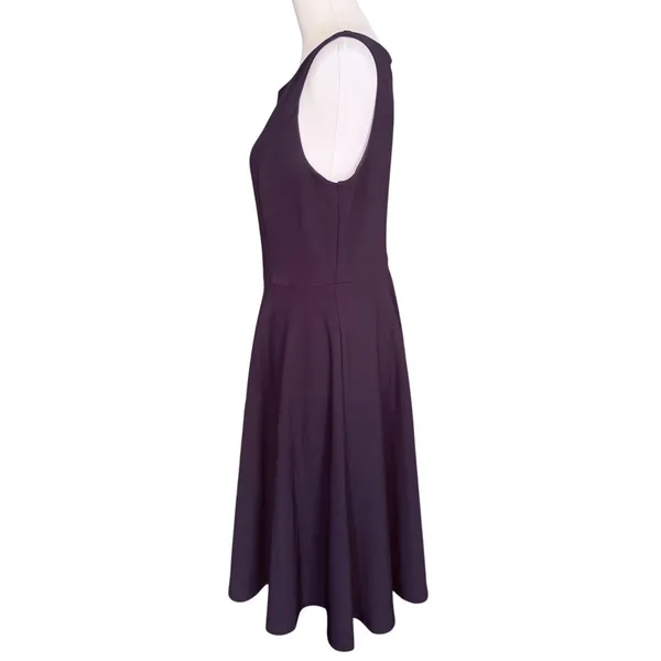 Lulus Black Sleeveless Skater Dress Boatneck Fit Flare Womens Large w pockets‎ - Image 5
