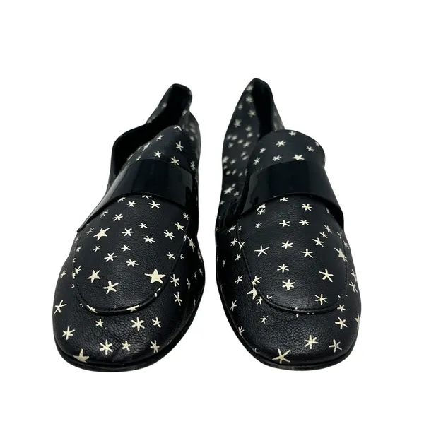 Diane von Furstenberg Lafayette Star‎ Leather Loafers Black Size US 9.5 - Image 3
