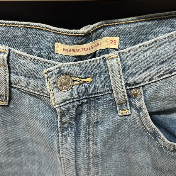 Levi's high waisted straight jeans - Image 2