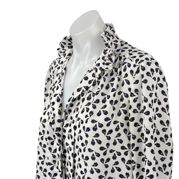 Ann Taylor Women's Floral Collared Long Sleeve Button Down Shirt Blouse Top Sz S - Image 2
