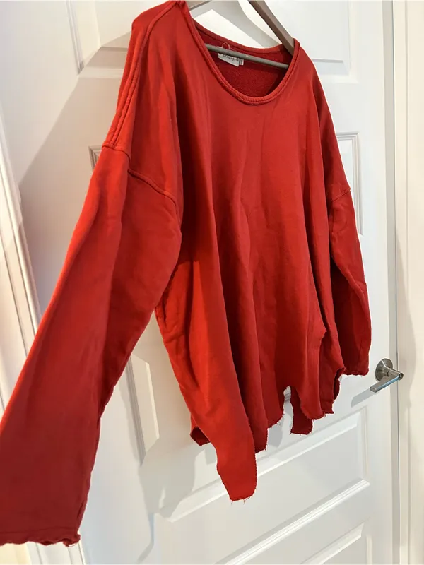 Bodil Oversize Lagenlook Sweatshirt Rust Brown One Size - Image 7