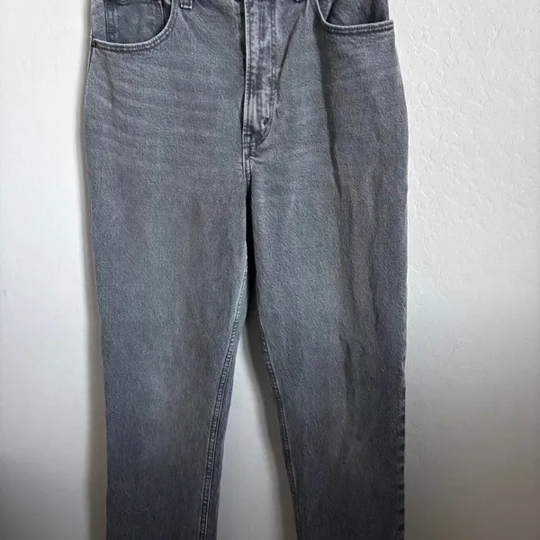 Abercrombie Curve Love 90s Straight Ultra High Rise Grey‎ Jeans Size 26/2S - Image 3