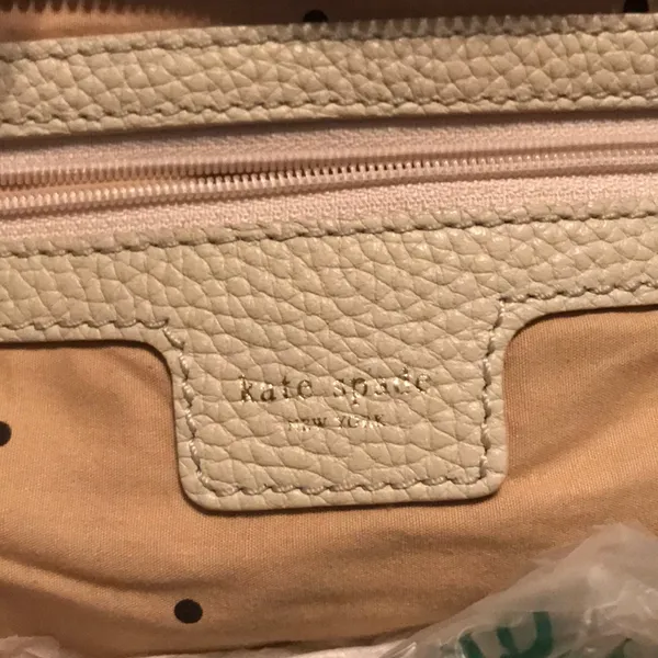 Kate Spade cream pin hole medium tote, 3 pocket‎ - Image 5