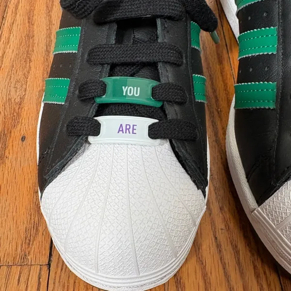 Adidas Superstar x Abby Dahlkemper Sneakers Shoes Black‎ Green Size 7.5 - Image 2