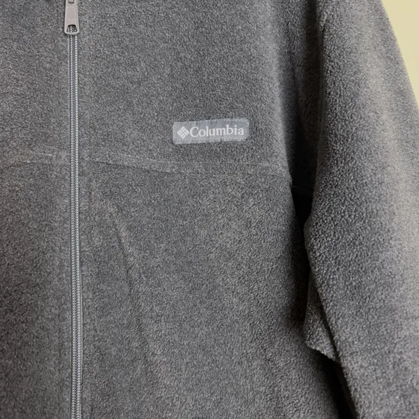 Columbia Fleece Jacket XXL Gray Full Zip Activewear Outdoor Layering Hiking Fall - Image 9