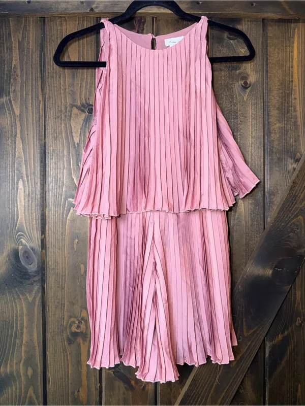 NWOT Lovers And Friends Nicki Pleated Romper Coquette Modern Sz‎ S - Image 4