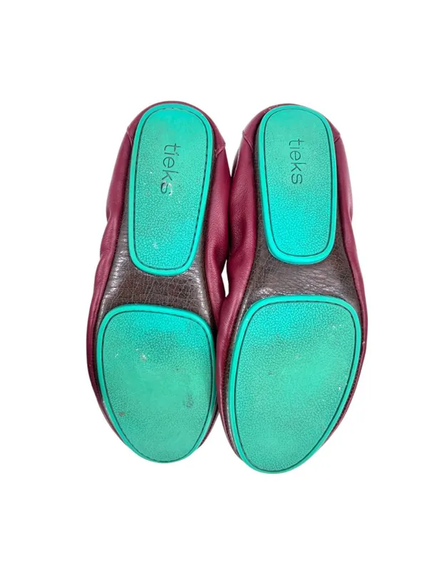 Tieks Burgundy Plum Leather Ballet Flats Foldable Size 7 Preppy Quiet Luxury - Image 5