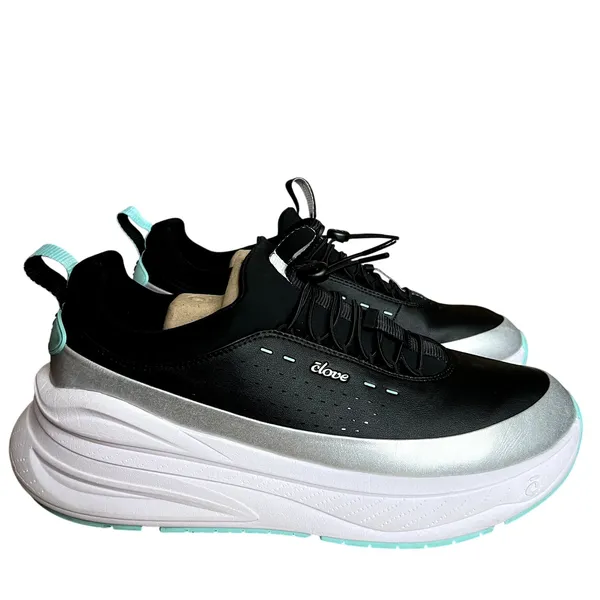 Clove Unisex Forte 2 Nursing Sneakers Size W 13 M 11.5 Black Platinum Aqua - Image 2