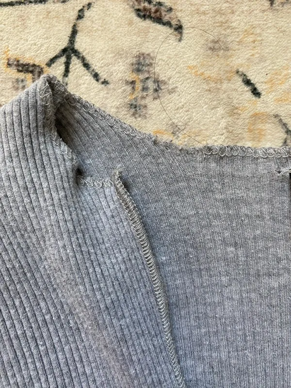 BDG Urban Outfitters Grey Ribbed long sleeve crop top - Image 6