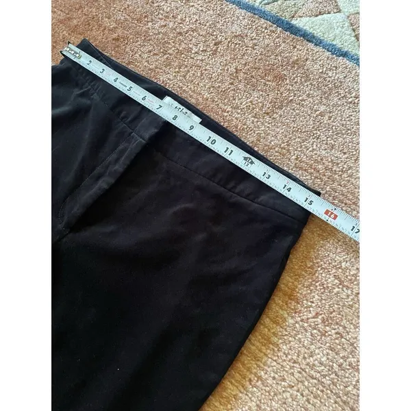 Tibi Pants Womens Size 4 Black Velvet Stretch Skinny Mid Rise Holiday - Image 4