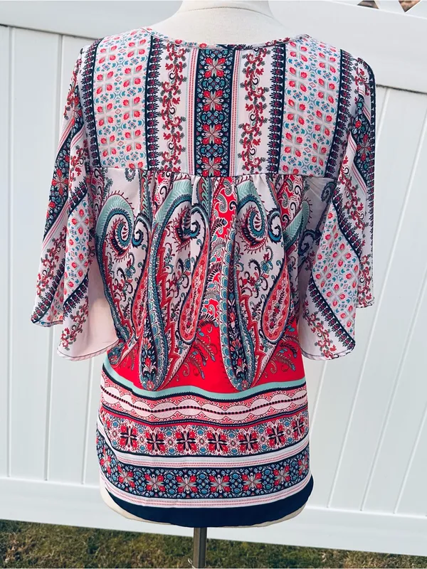 Fig & Flower Anthropologie Boho Peasant Blouse - Image 7